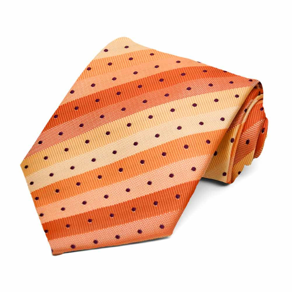 Orange Manchester Striped Necktie