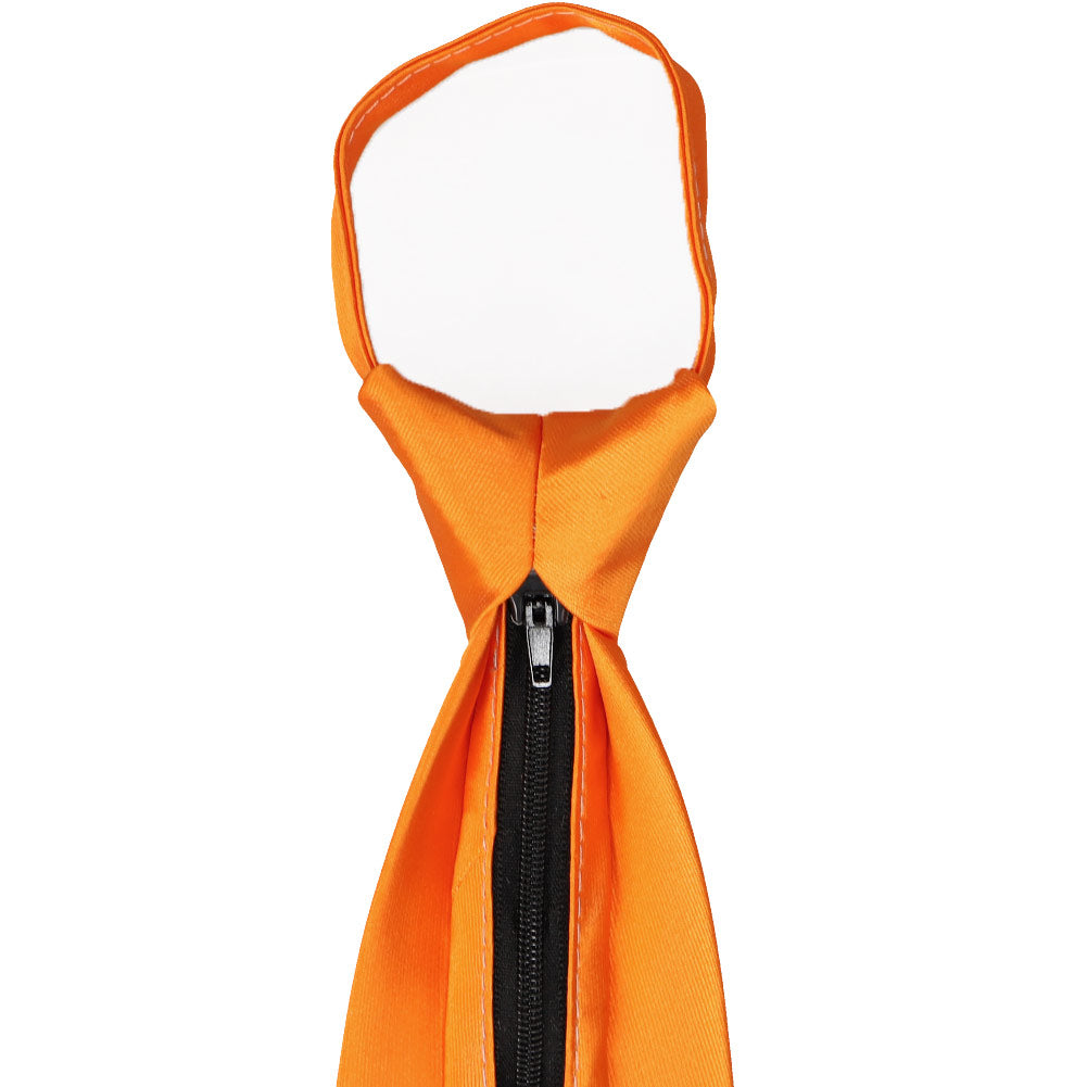 Orange Solid Color Zipper Ties | Shop at TieMart – TieMart, Inc.