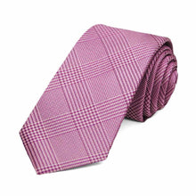 Load image into Gallery viewer, Orchid Jamestown Glen Plaid Slim Necktie