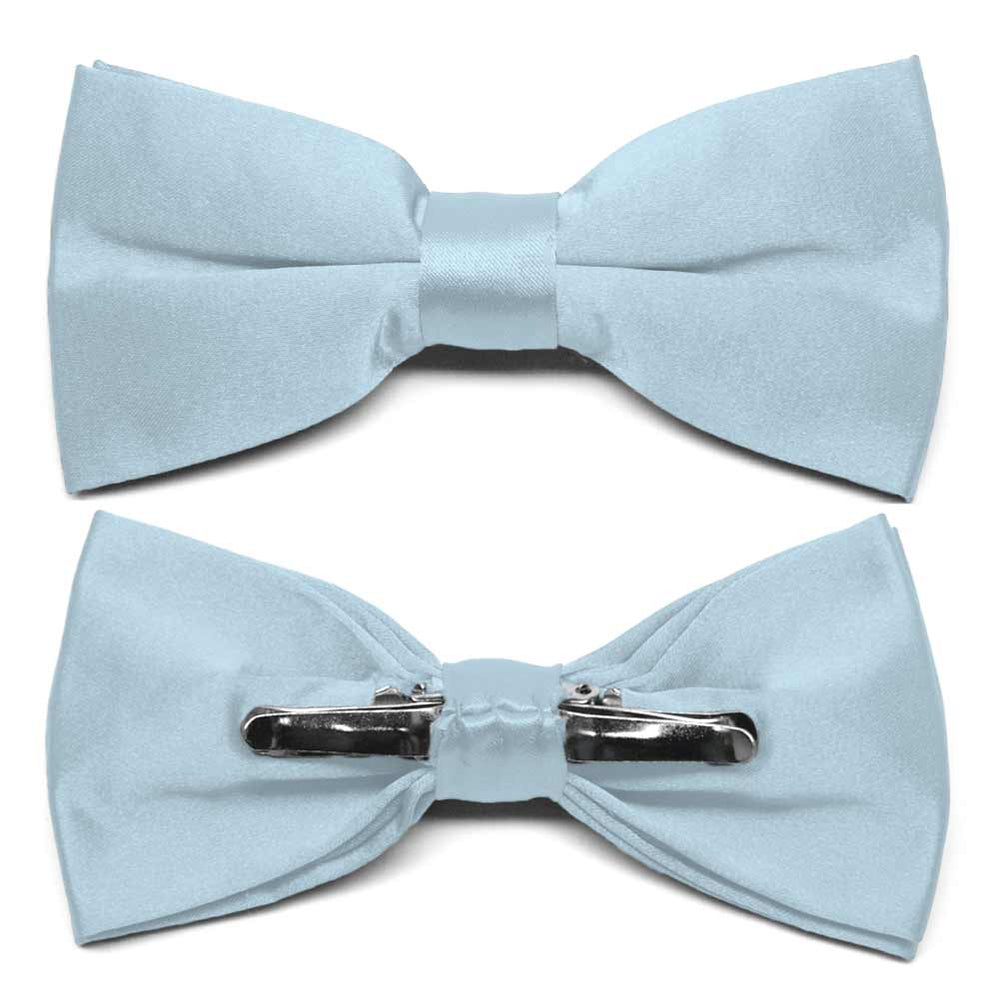 Pale Blue Clip-On Bow Tie