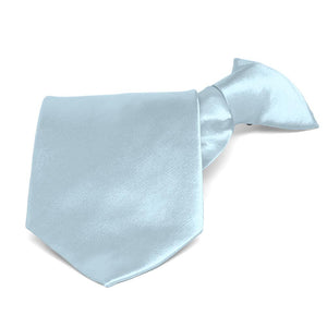 Pale Blue Solid Color Clip-On Tie