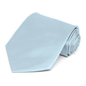 Pale Blue Extra Long Solid Color Necktie