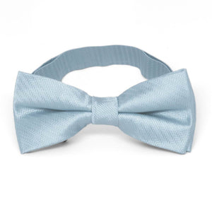 Pale Blue Herringbone Silk Bow Tie