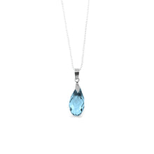 Load image into Gallery viewer, Pale Blue Briolette Crystal Necklace