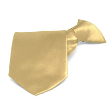 Load image into Gallery viewer, Pale Gold Solid Color Clip-On Tie