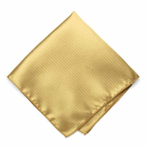 Pale Gold Herringbone Silk Pocket Square
