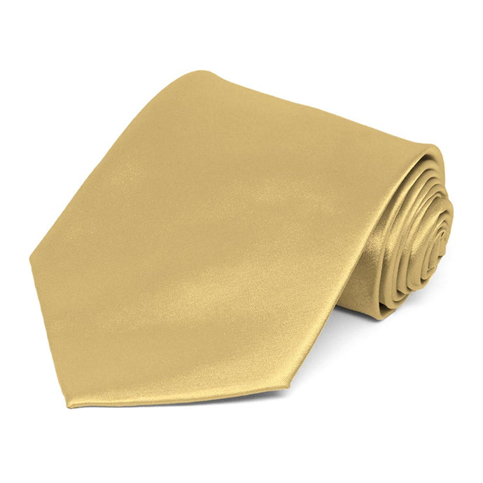 Pale Gold Solid Color Necktie