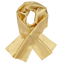 Load image into Gallery viewer, Pale gold scarf, crossed over itself