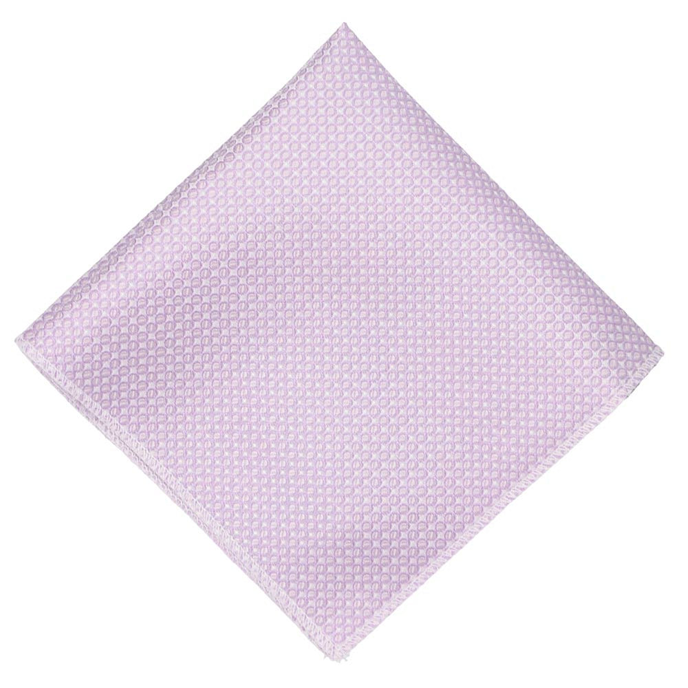 Light purple grain pattern pocket square, flat front view