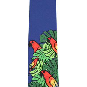 Close up of a parrot novelty tie