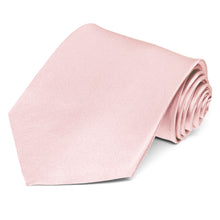 Load image into Gallery viewer, Pastel Pink Silk Extra Long Necktie