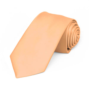 Peach Premium Slim Necktie, 2.5" Width