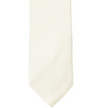 Load image into Gallery viewer, The front of a pearl colored solid tie, laid out flat