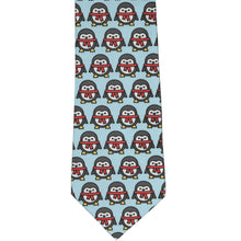 Load image into Gallery viewer, Front view of a winter penguin necktie