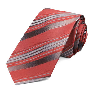 Rust Blackshear Striped Necktie