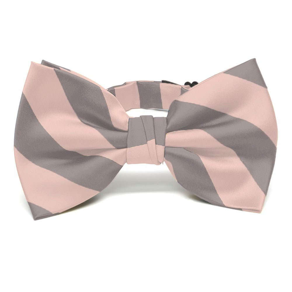 Petal and Portobello Striped Bow Tie