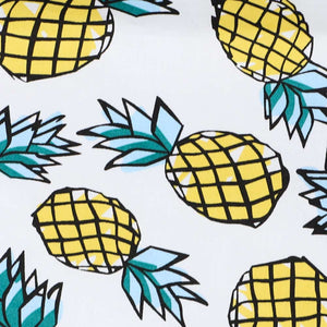 Pineapple pattern fabric on white background