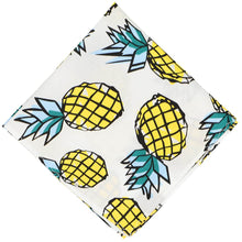 Load image into Gallery viewer, Pineapple pattern with white background pocket square
