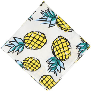 Pineapple pattern with white background pocket square