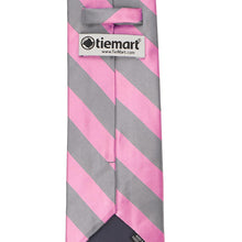 Load image into Gallery viewer, Pink and Gray Striped Tie