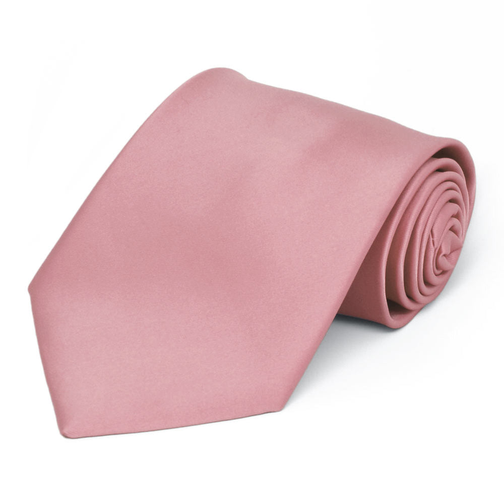 Pink Champagne Premium Extra Long Solid Color Necktie