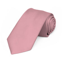 Load image into Gallery viewer, Pink Champagne Premium Slim Necktie, 2.5&quot; Width