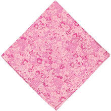 Load image into Gallery viewer, A pink and fuchsia floral pocket square, folded into a diamond