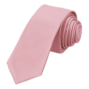 Pink Hush Skinny Necktie, 2" Width