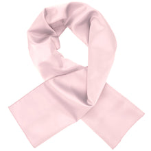 Load image into Gallery viewer, Pink lace scarf, crossed over itself