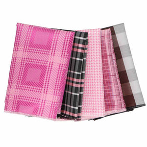 5 assorted pink pocket squares