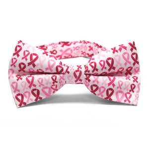 Pink ribbon band collar bow tie