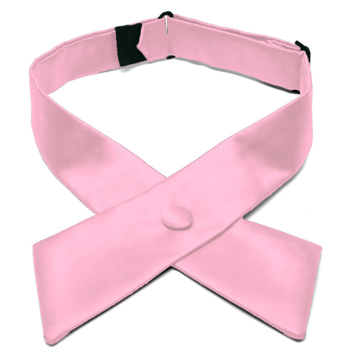 Pink Satin Crossover Tie