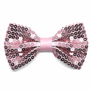 Light Pink Sequin Bow Tie