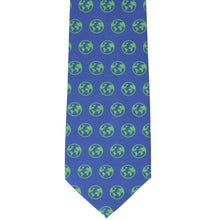Load image into Gallery viewer, Front view planet earth necktie