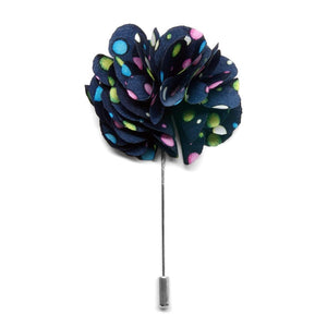 Polka Dot Flower Lapel Pin