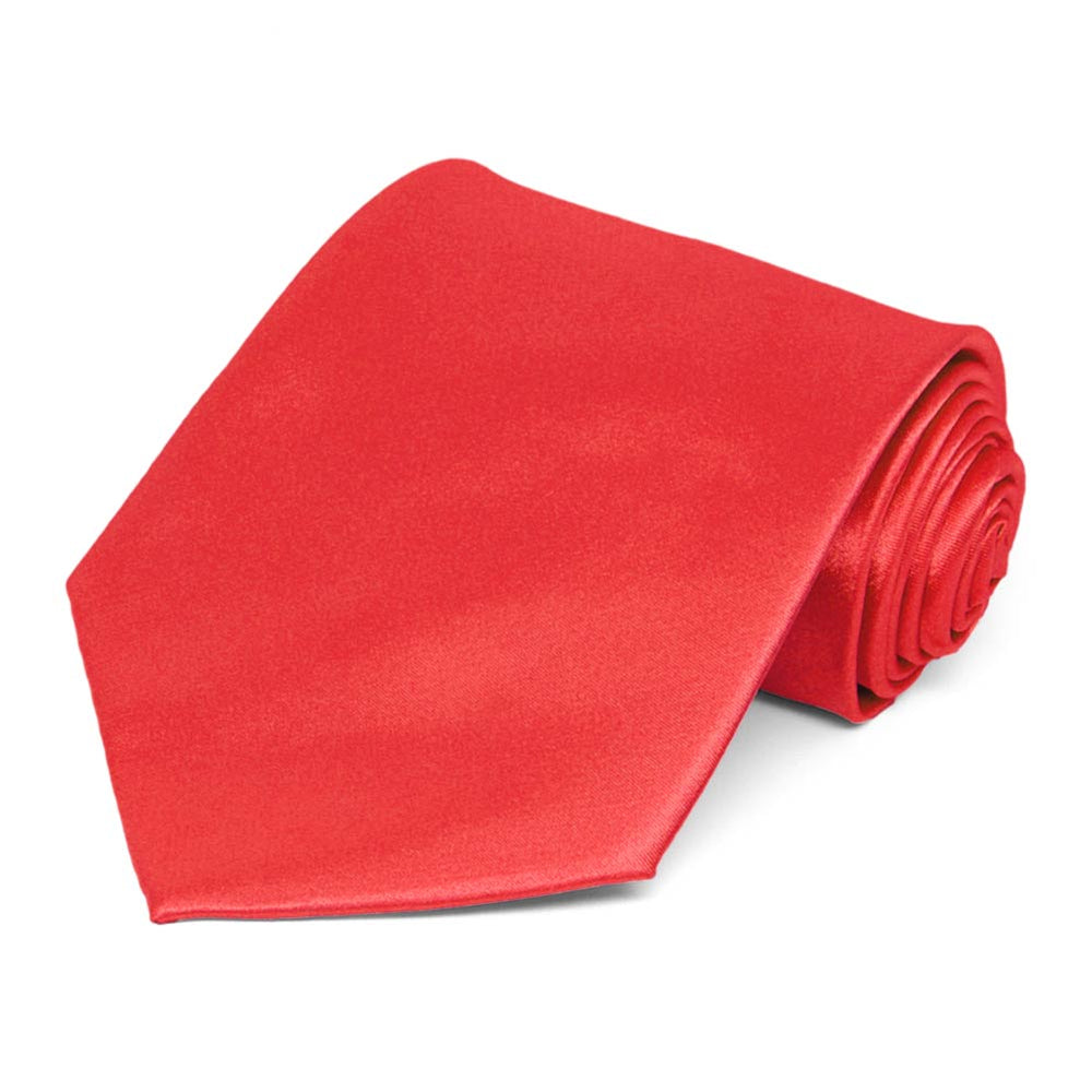 Poppy Solid Color Necktie