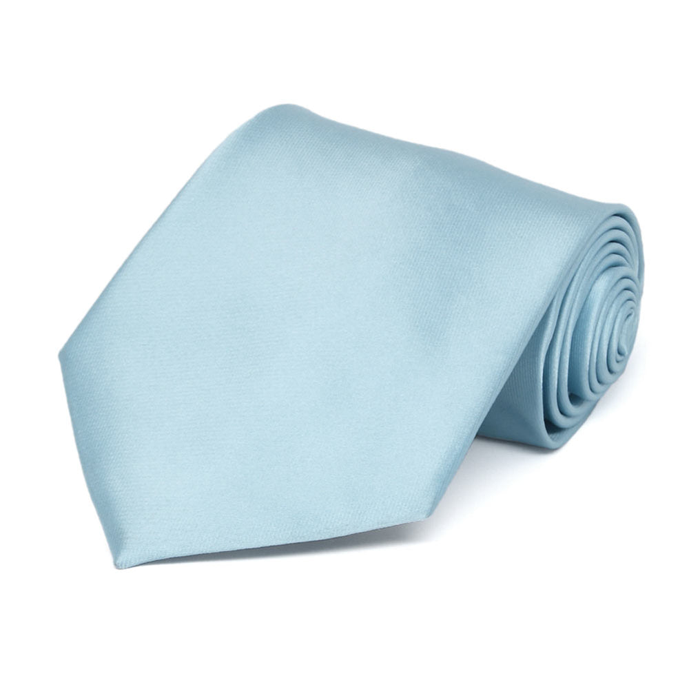 Powder Blue Extra Long Solid Color Necktie