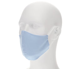 Load image into Gallery viewer, powder blue face mask on a mannequin with filter pocket