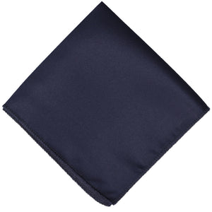 Dark insignia blue pocket square folded into a diamond