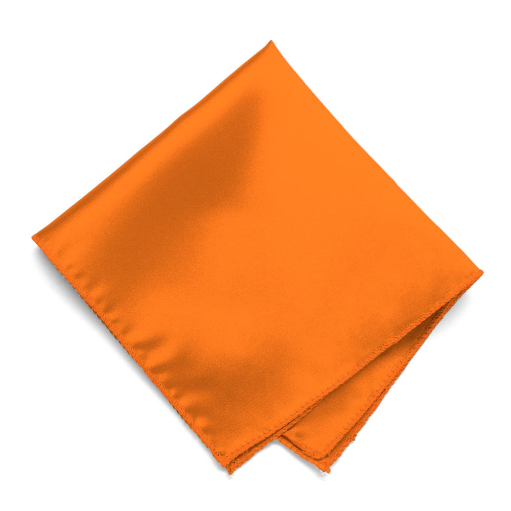 Pumpkin Orange Solid Color Pocket Square