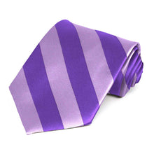 Load image into Gallery viewer, Purple and Lavender Striped Tie