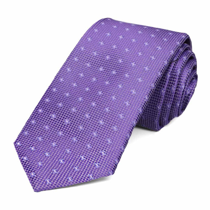 Purple dotted pattern necktie