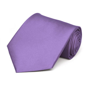 Purple Extra Long Solid Color Necktie