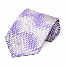Load image into Gallery viewer, Purple Downey Geometric Necktie