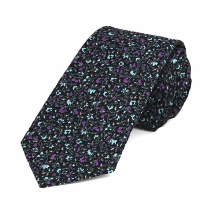 Atascadero Floral Cotton Slim Tie, 2.5