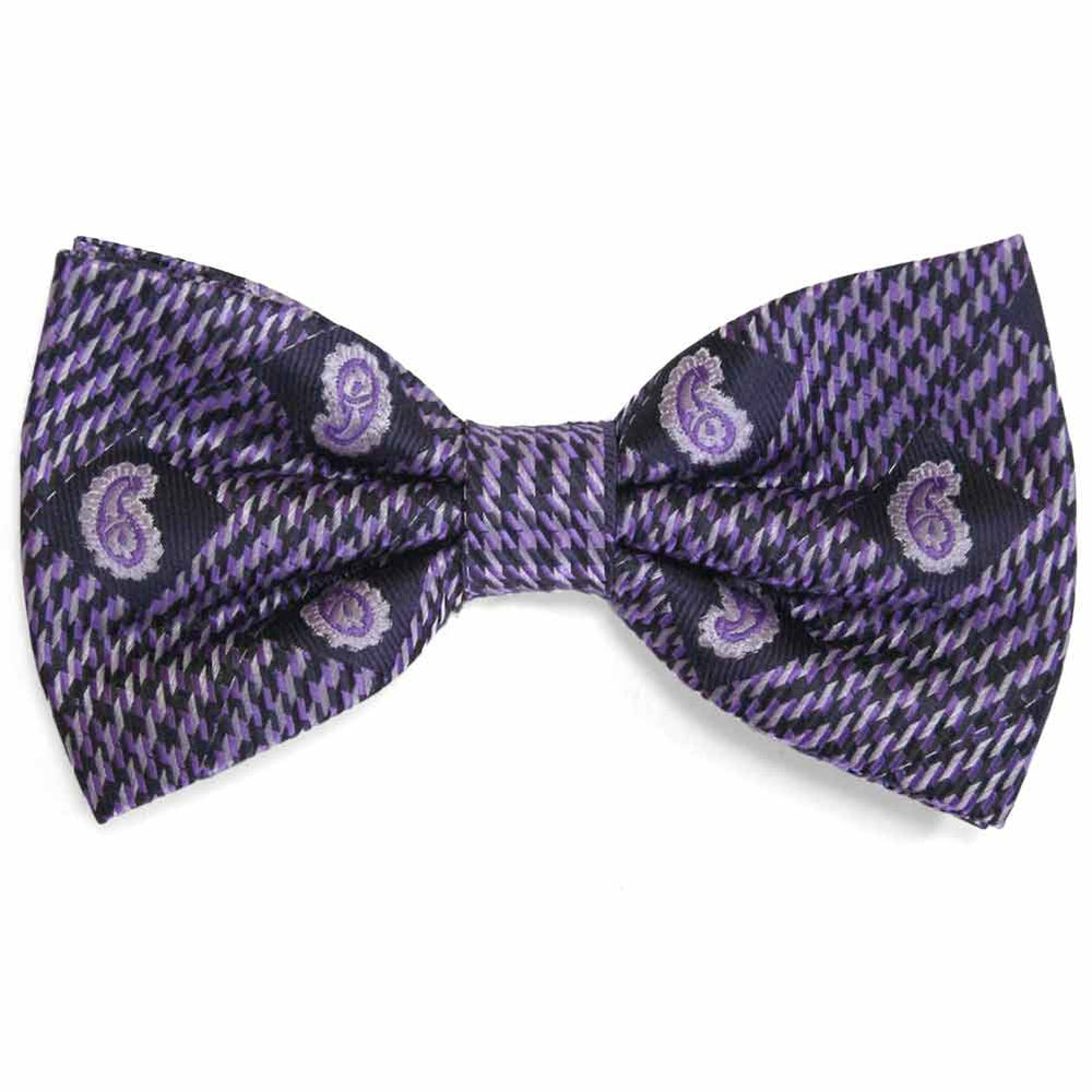 Purple Churchill Paisley Bow Tie