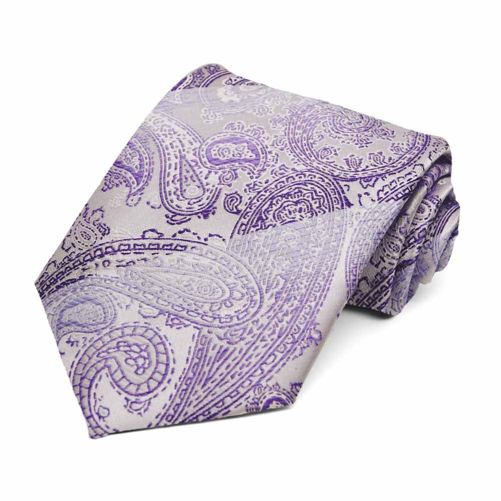 Purple Flanders Paisley Necktie