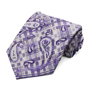 Purple Huron Paisley Necktie