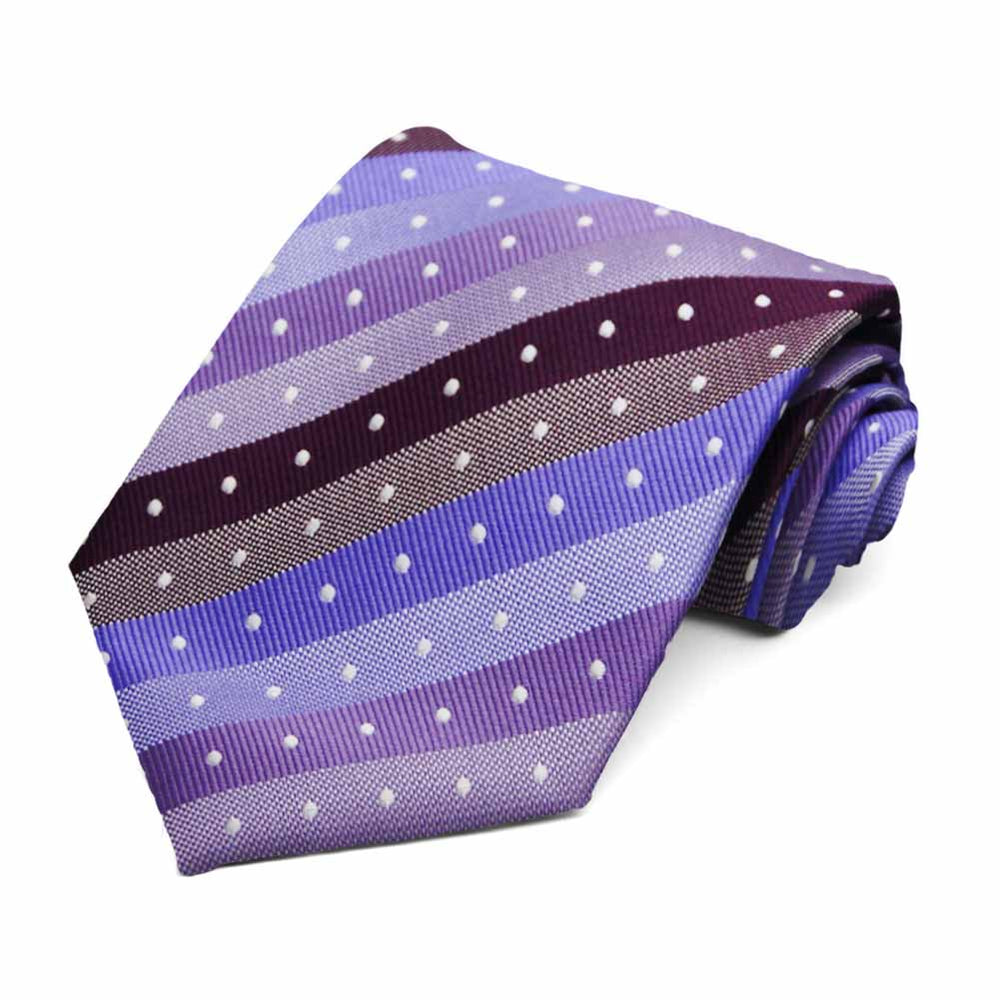 Purple Manchester Striped Necktie