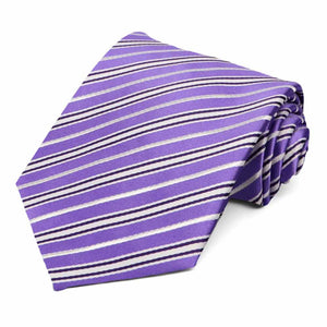 Purple Superior Striped Necktie